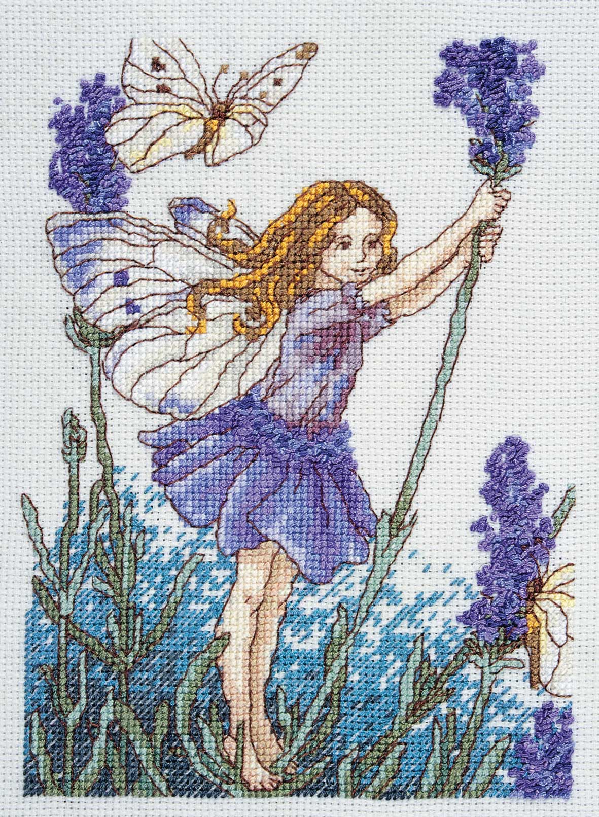 DMC Cross Stitch Kit - Flower Fairies - The Lavender Fairy | eBay
